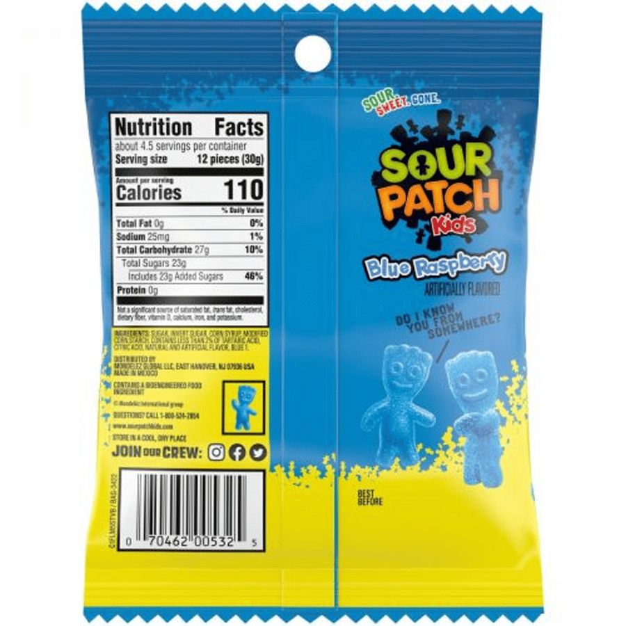 Sour Patch Blue Raspberry Peg Candy Feast 3100