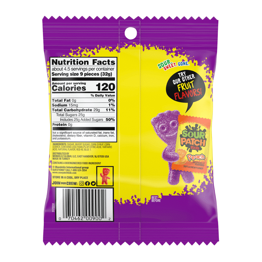 Sour Patch Grape Peg Bag Candy Feast