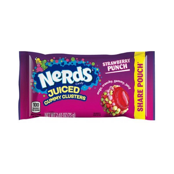 Nerds - Juiced Gummy Clusters Strawberry Punch 75g